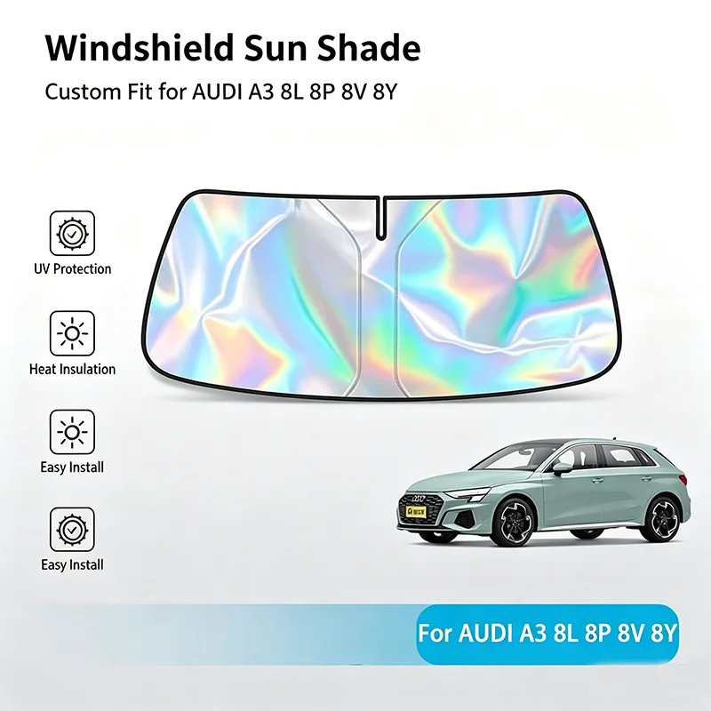 For AUDI A3 8L 8P 8V 8Y Foldable Front Windshield Sun Shade Reflective Sun Protection Cover Car Window