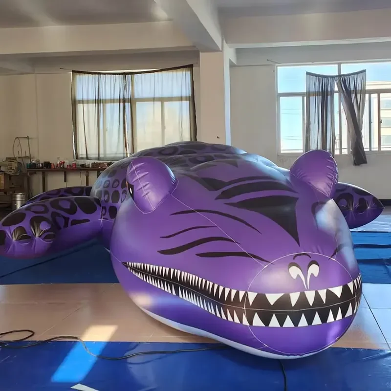 Hot Sale Quality PVC Giant Cartoon Inflatable crocodile Float for Adult Water Pool Toys