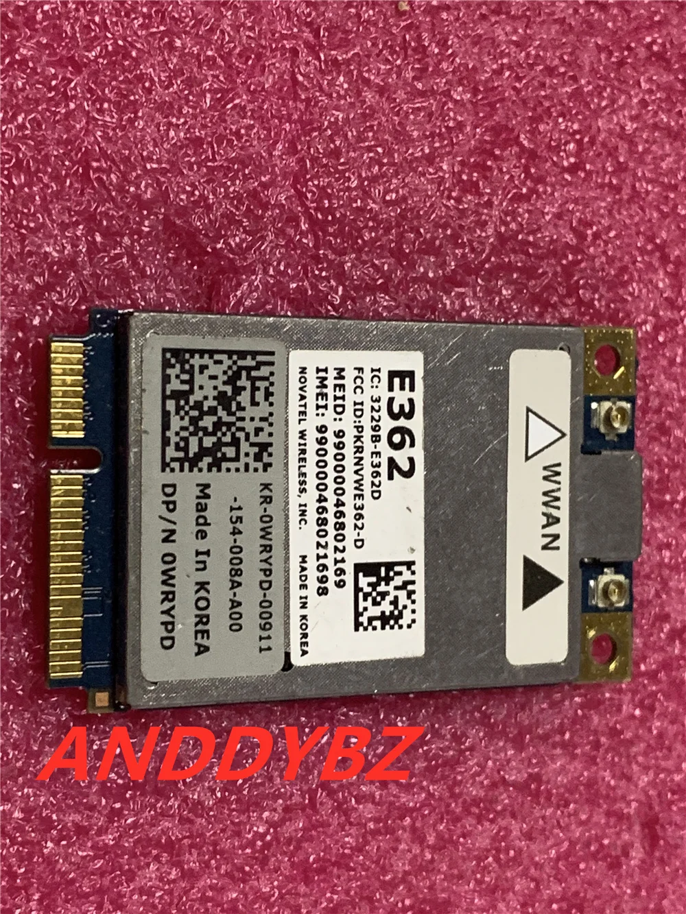 

Original 0WRYPD WRYPD CN-0WRYPD FOR Dell E362 Novatel Wireless Cellular Wireless card DW5800 Test OK
