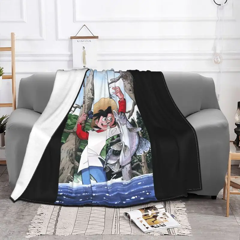 Meme Tributo Sampei Ragazzo Pescatore Anime Manga Blanket Plush For Bed Breathable Skin Friendly Camping Blanket