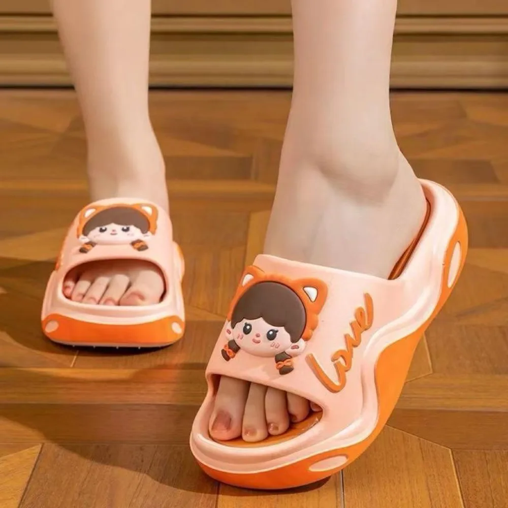 

Height-increasing Platform Slippers Cartoon Soft Sole Summer Beach Sandals Versatile Lightweight Outdoor Slippers