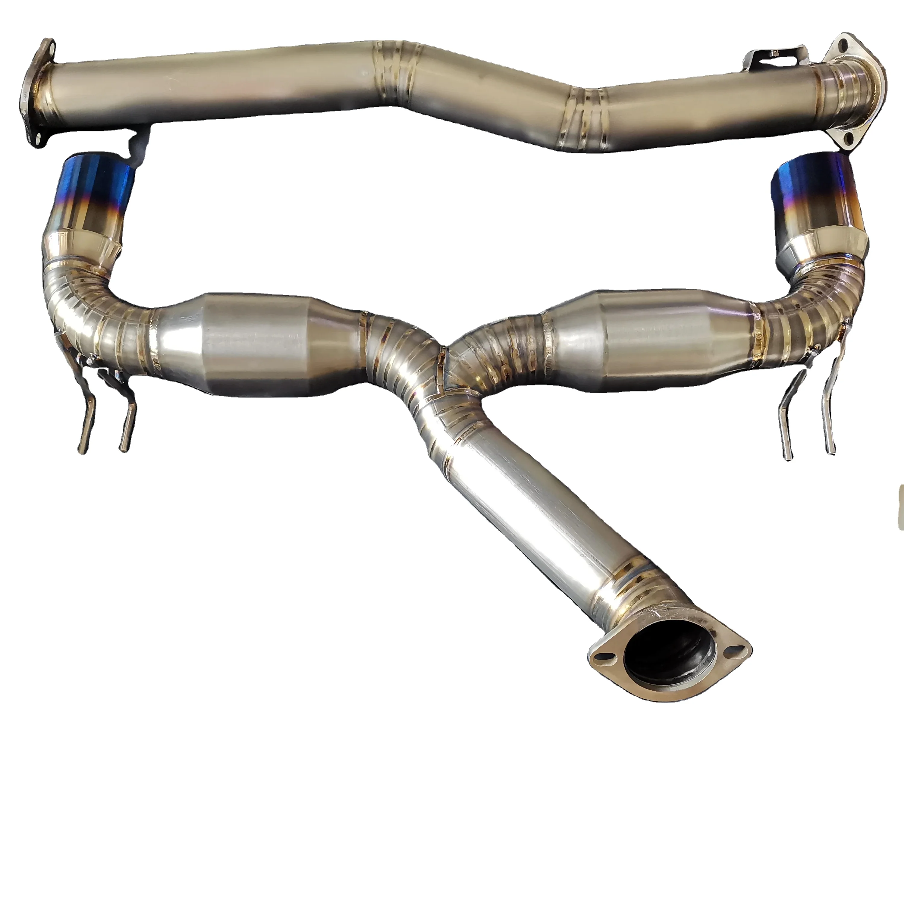 full  Titanium exhaust  pipe for EVO X  twin tails