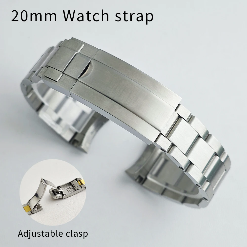 20mm Hochwertiges GMT-Uhrenarmband aus Stahl, Herren-Uhrenzubehör, Ersatzarmband, passend für GMT-Gehäuse, Faltschließe, Uhrenteil – Detail 7