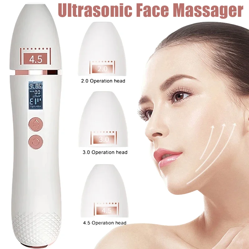 

Handheld Ultrasonic Facial Skin Care Lifting Beauty Massager Face Lifting Tightening Wrinkle Removal Anti-Aging Eyes Massage