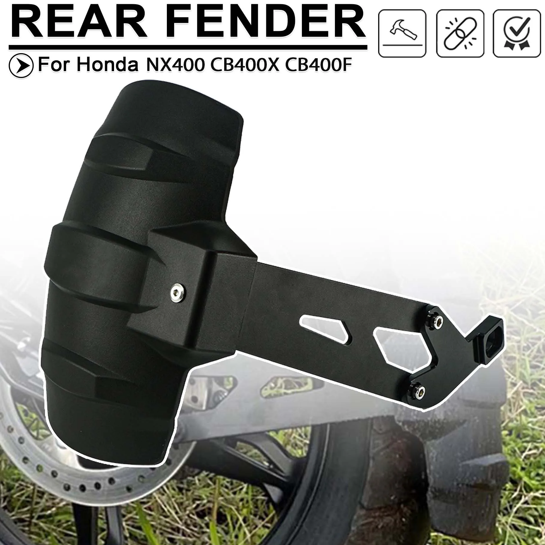 

Motorcycle Rear Mudguard Fender Sand Shield Wheel Hugger Mud Guard For Honda NX400 NX CB 400 X F CB400X CB 400X CB400F 400F
