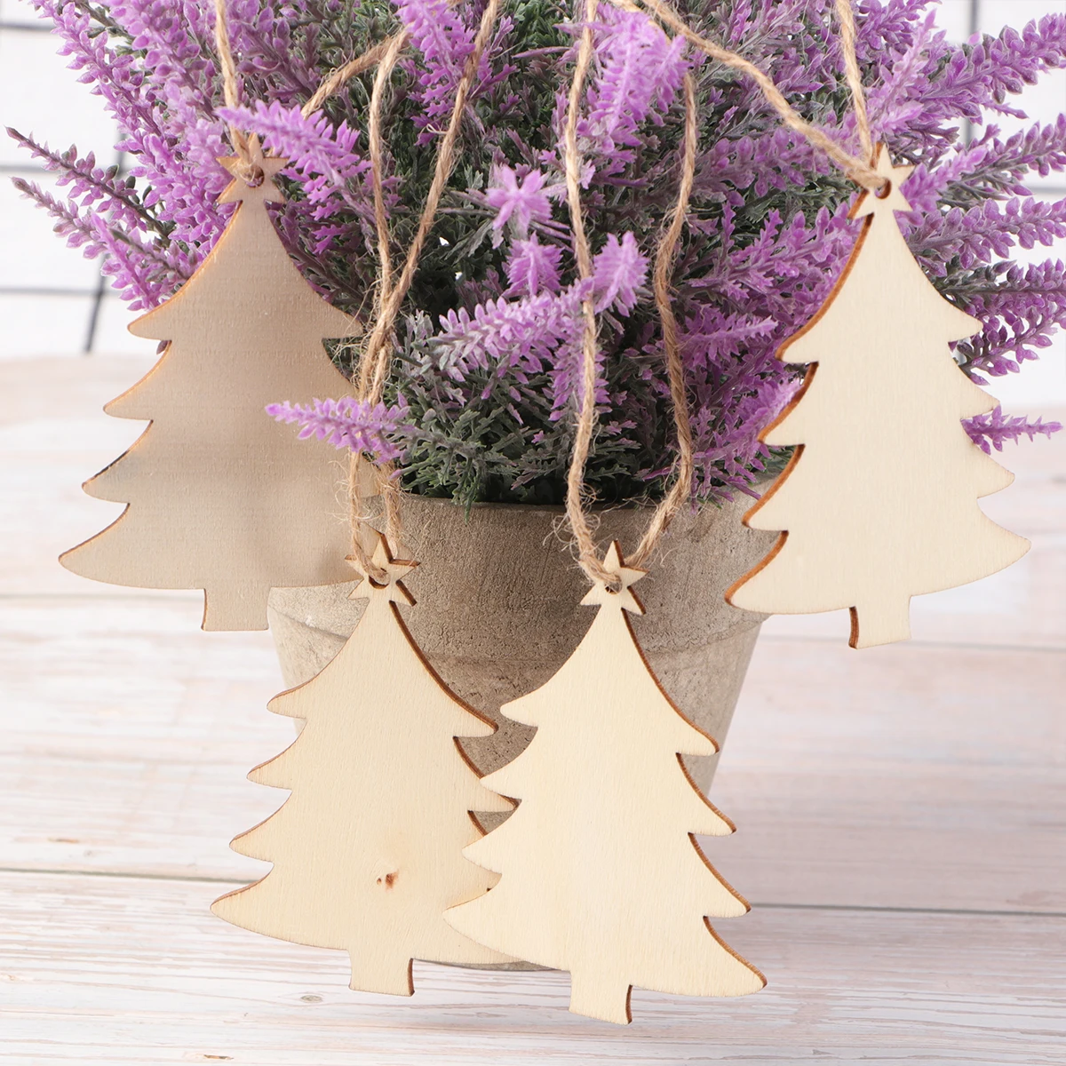

Christmas Wall Decoration Wood Chip Decorative Pendant Tag Rural Tree Decorations