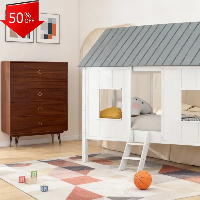 سرير مرتفع للأطفال والبنات سرير أرضي للأطفال والأولاد سرير أطفال بطابقين للأطفال أثاث غرفة نوم الأطفال مهد طفل صغير