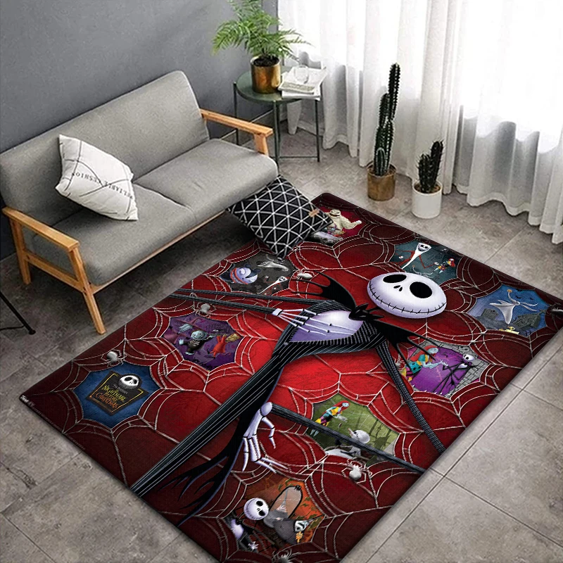 The Nightmare Before Christmas Carpet HD Printed Rug for Living Room Bedroom Decoration Camp Kitchen Crawling Picnic Mat