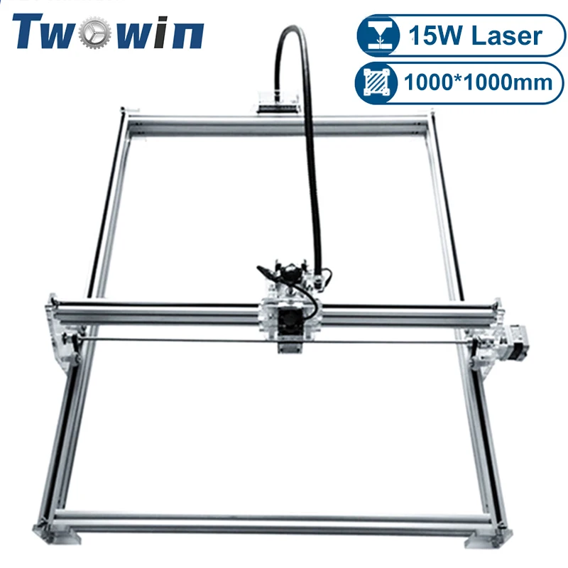 

TWOWIN Powerful Laser Engraver CNC Engraving Cutting Machine 1000*1000mm Big Work Size DIY Wood Mark Laser Router Machine