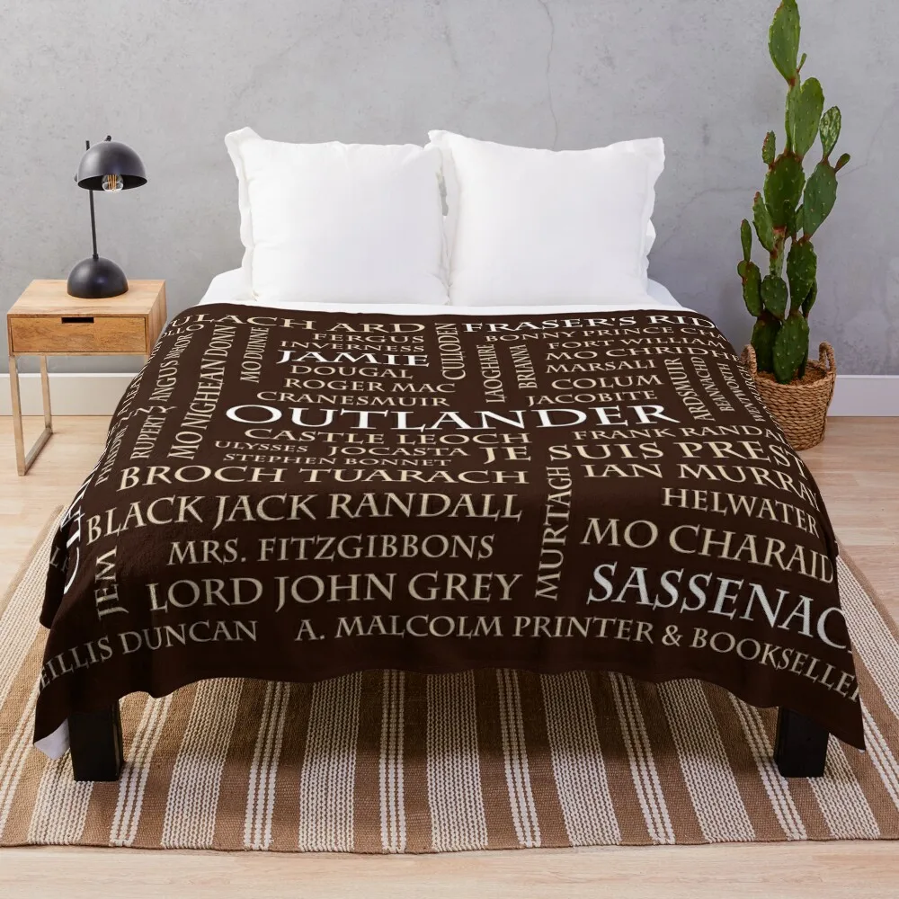 

Outlander Word Cloud Throw Blanket Thermal Blanket Luxury Thicken Blanket Hairy Blanket Plaid