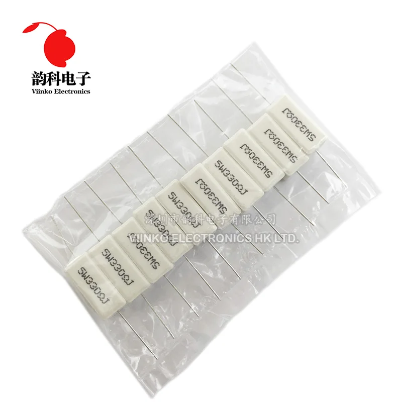 10pcs 5W 5% Cement Resistor Power Resistance 0.1 ~ 10K 0.1R 0.5R 1R 10R 100R 0.22 0.33 0.5 1 2 5 8 10 15 20 25 30 100 1K 10K ohm