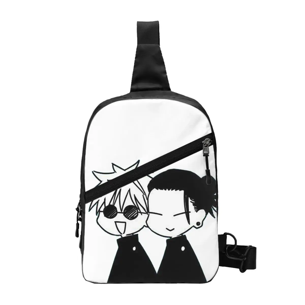 

Gojo Satoru And Geto Suguru Chest Bag Men Sling Crossbody Backpack Chest Bag Travel Hiking Daypack Shoulder Bag