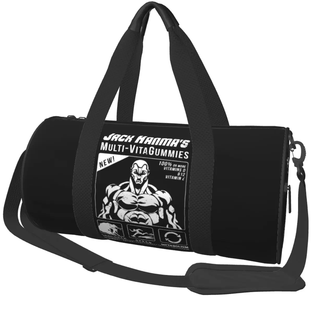 Baki Jack Yujiro Hanma Gym Bag Bodybuilding Manga Weekend Sports Bags Gym Accessories Luggage Handbag Fitness Bag For Men Women