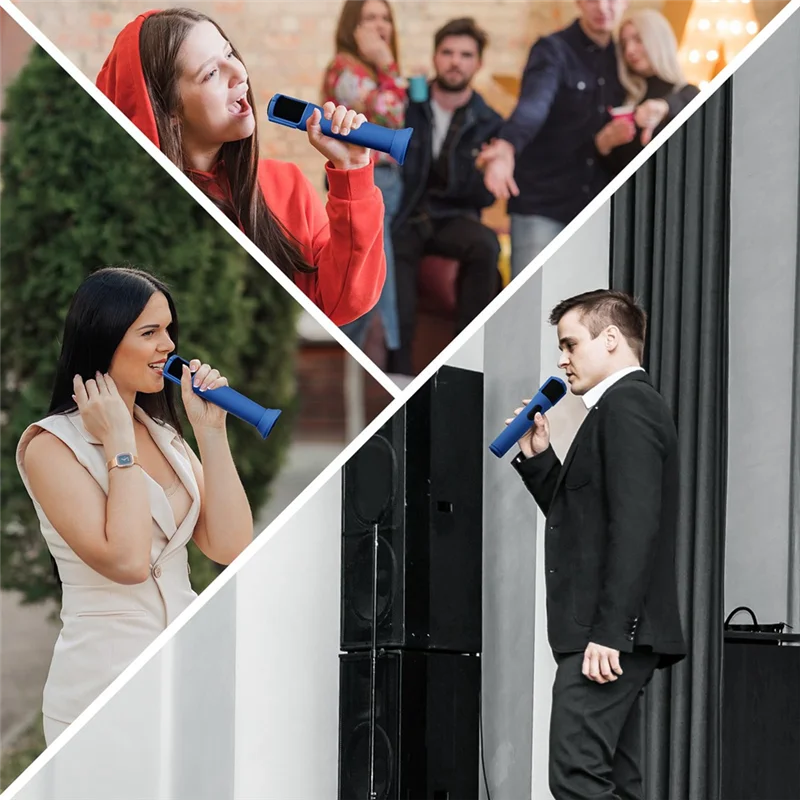 

Силиконовый чехол для беспроводного микрофона Partybox, 2 шт., защитный чехол с защитой от перекатывания и базовым чехлом для микрофона