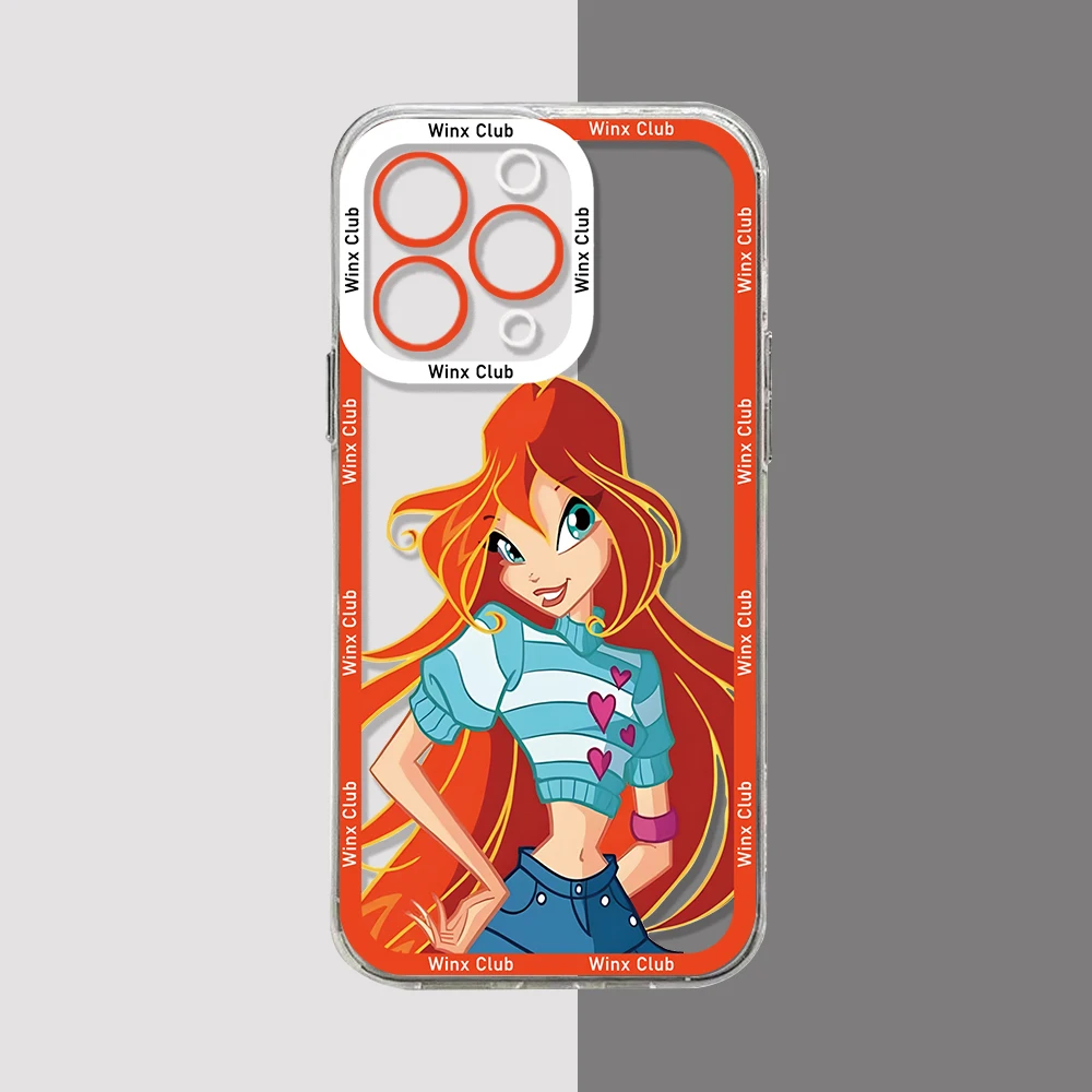 Cute Cartoon Girl Winx Clubs Phone Case For Samsung S24 S23 S22 S21 S20 S10 FE Note20 10 Plus Ultra Lite 5G Clear Soft TPU Cover