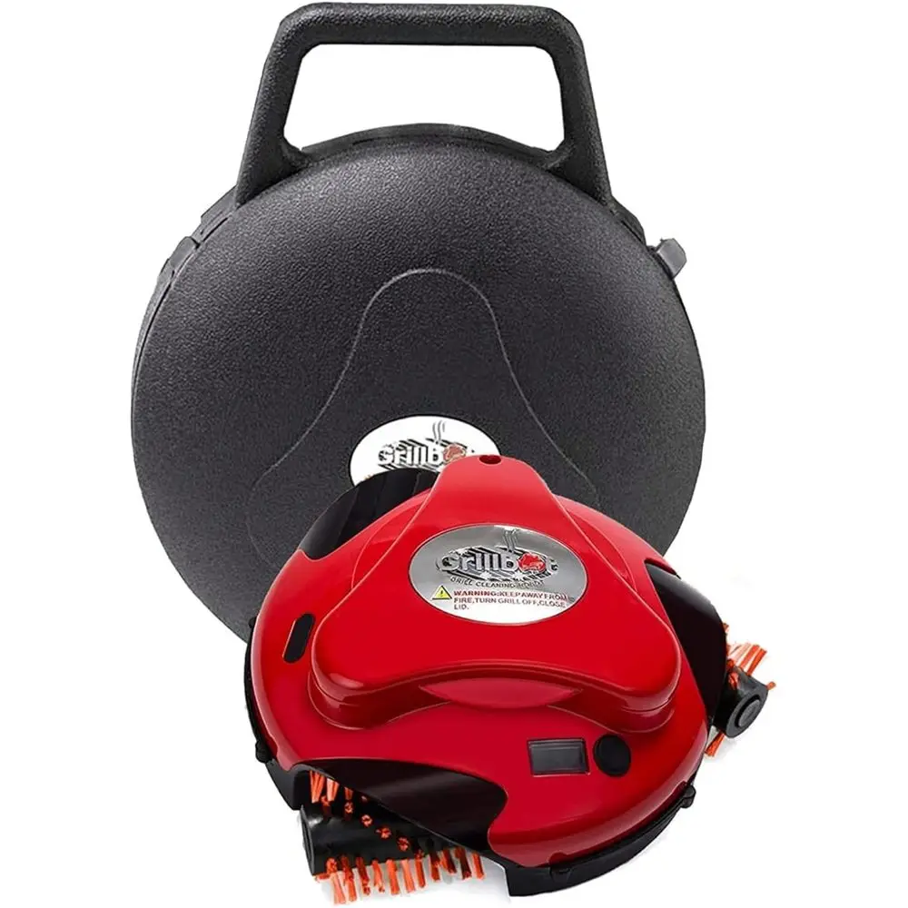 

Nylon BBQ Cleaning Robot with Red Carry Case - Grill Brush and Scraper Accessory