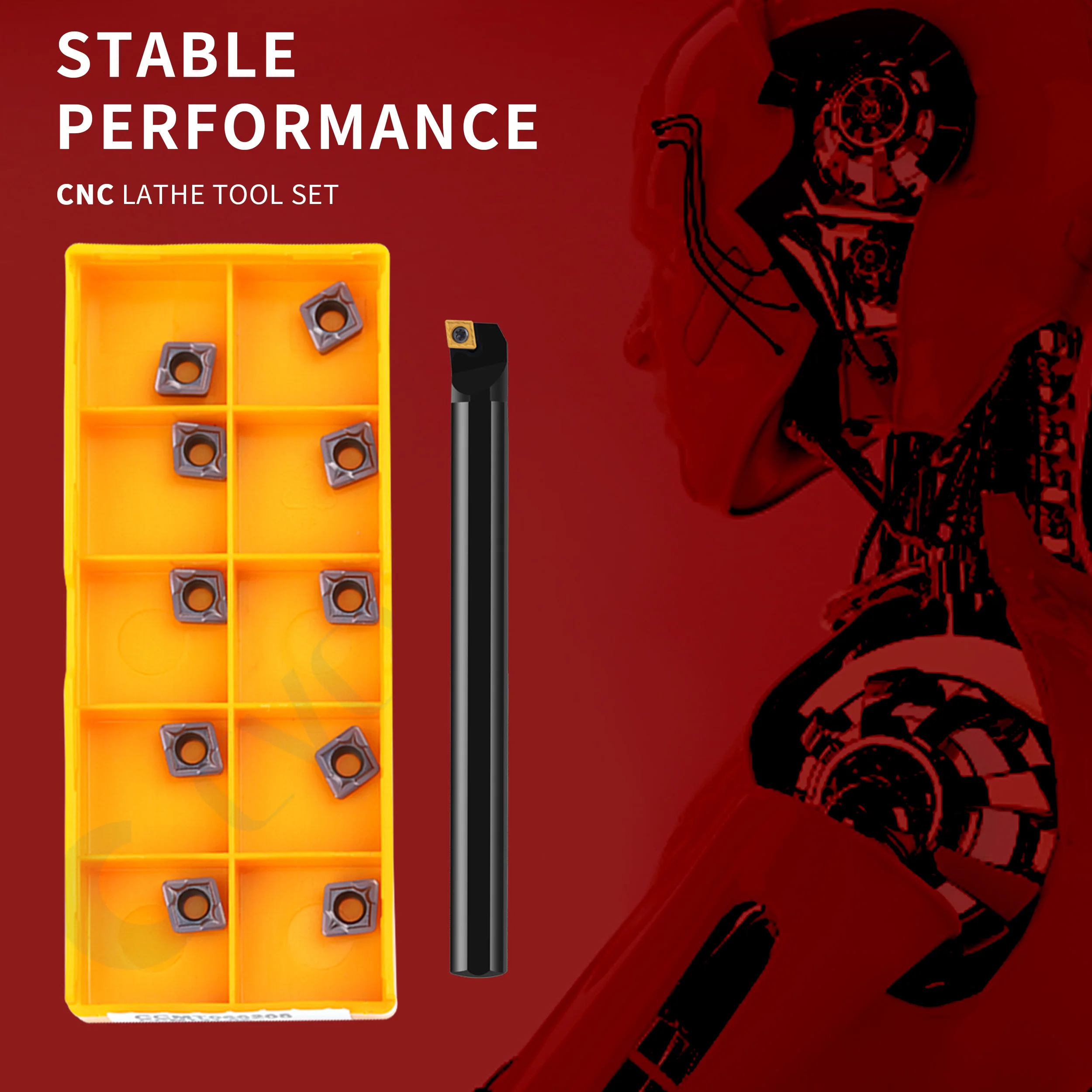 S06K S07K S08K S10K S12M S16Q SCLCR06 SCLCL06 Machine Internal Turning Tool Holder CCMT CCGT Carbide Inserts Turning Tools Set
