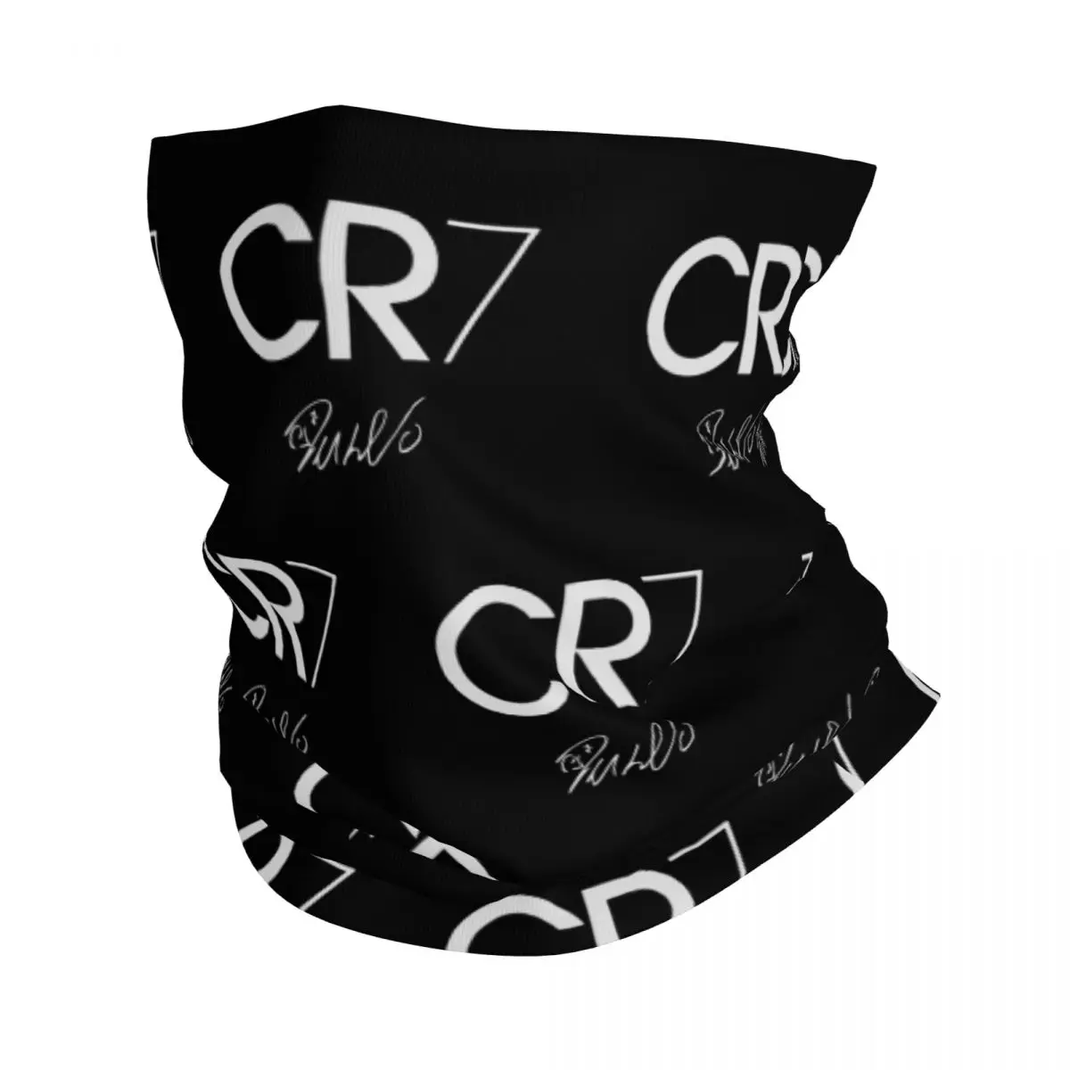 Soccer Ronaldo CR7 Signature Bandana Neck Cover Printed Balaclavas Wrap Scarf Headwear Outdoor Sports for Men Women Adult Winter