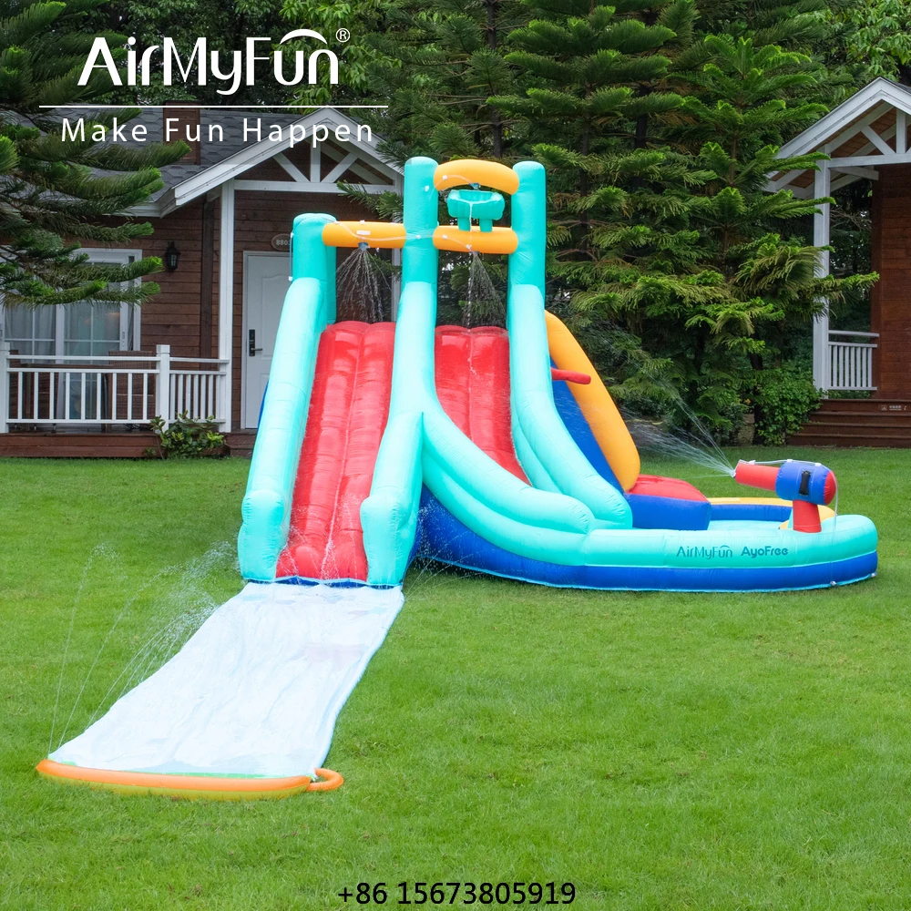 Good Quality Inflatable Bouncing Castle  Bouncy Water Slide Pool Backyard Home Use Inflatable Water Slide for Kids Outdoor