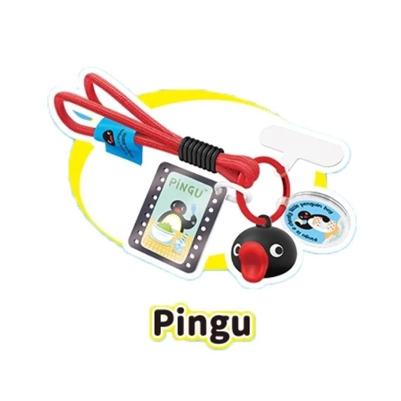 Anime Pingu Antarctic Story Keychain Cute Pinga Figure Keychain Classic Animation Rubber Keychain Twist Ball Blind Box view 5