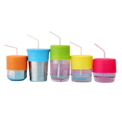 Color Silicone Sippy Cup Lids Straw Spill Proof Cup Cover for Water Bottle Mason Jar Baby Toddler BPA Free 10pcs/lot DEC415