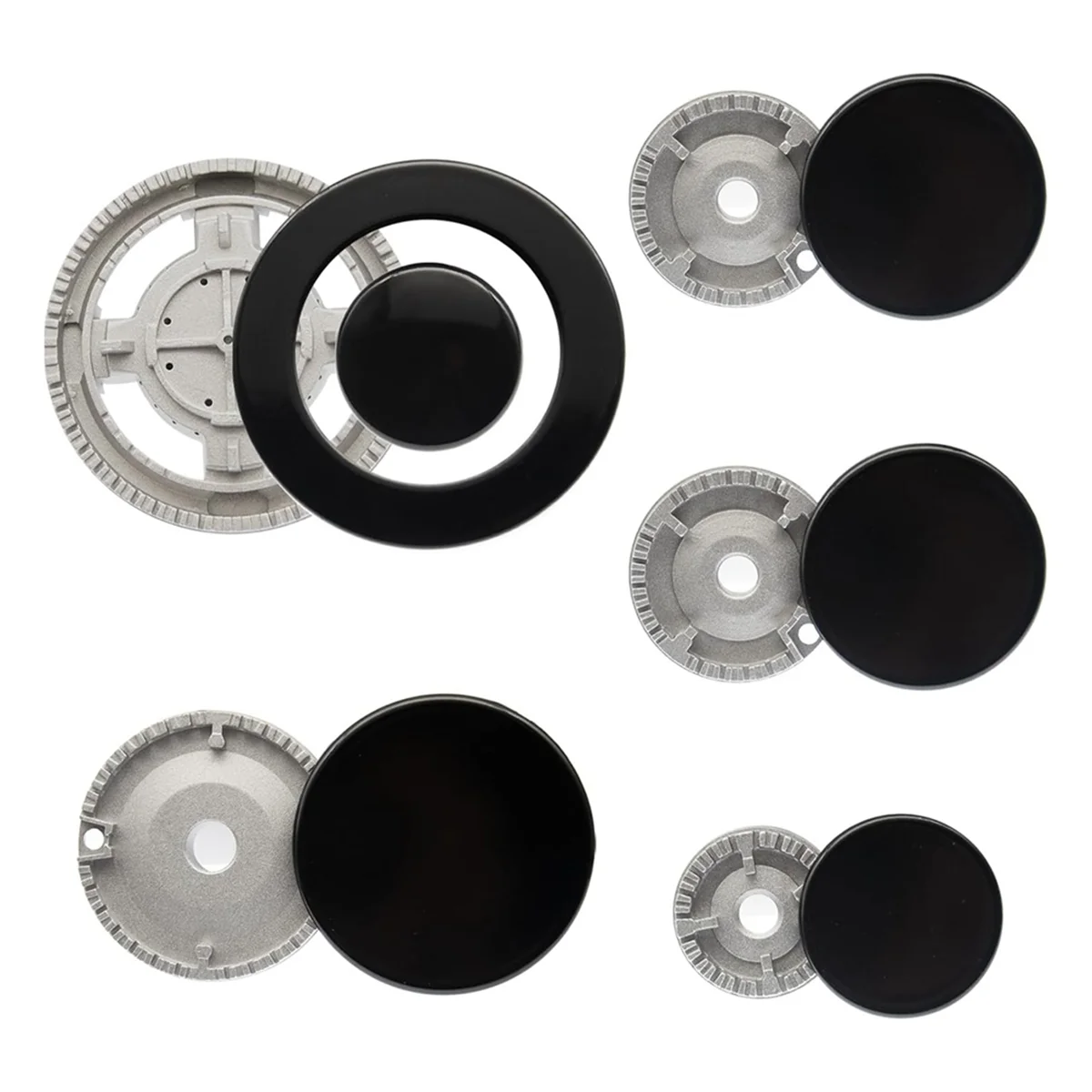 Hot sale Gas Stove Burner Caps,Gas Stove Burner Caps Set 5 PS,Burner Caps for Stove Top Covers Replacement for Stoves