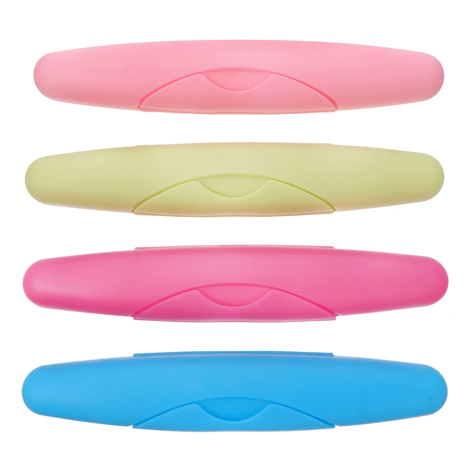 4 قطع من علبة فرشاة الأسنان للسفر، حامل بلاستيكي محمول، صندوق تخزين قابل للتنفس، حمل مدمج للتخييم والمشي لمسافات طويلة، صندوق سفر #2