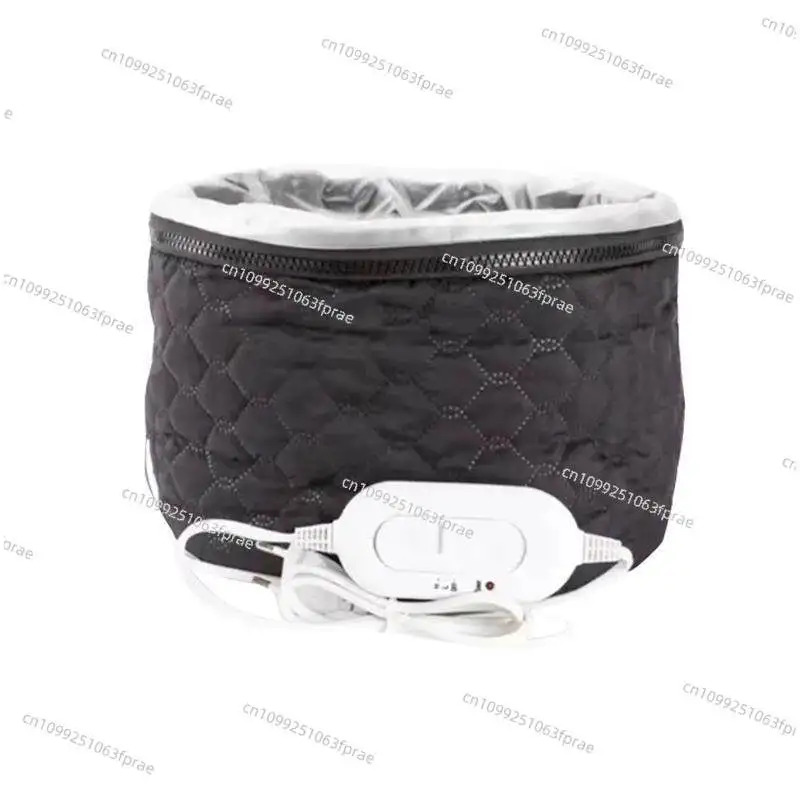 Three-speed thermostatic hair warmer cap, black evaporative hair dryer cover, suitable for home hair mask care