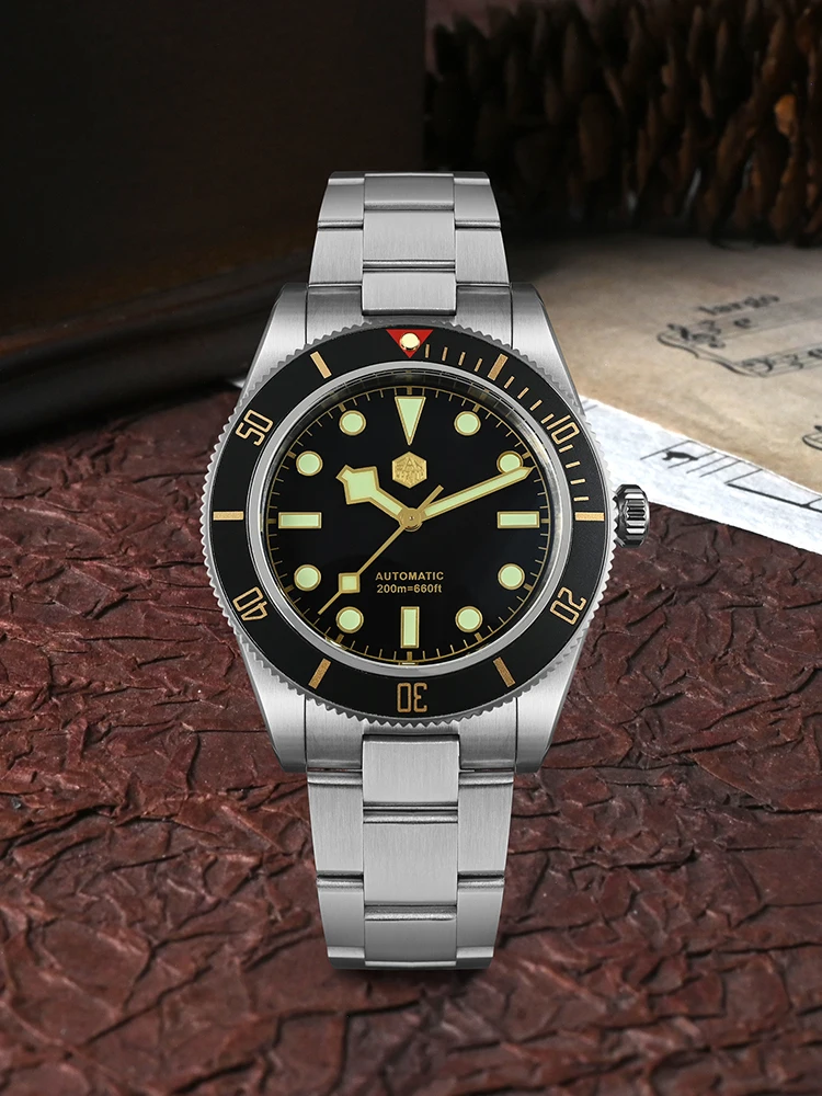 San Martin 40mm Aluminum Bezel NH35 BB58 Automatic Watches For Men Dive Wristwatch 20ATM Sapphire Luminous Reloj SN0008D