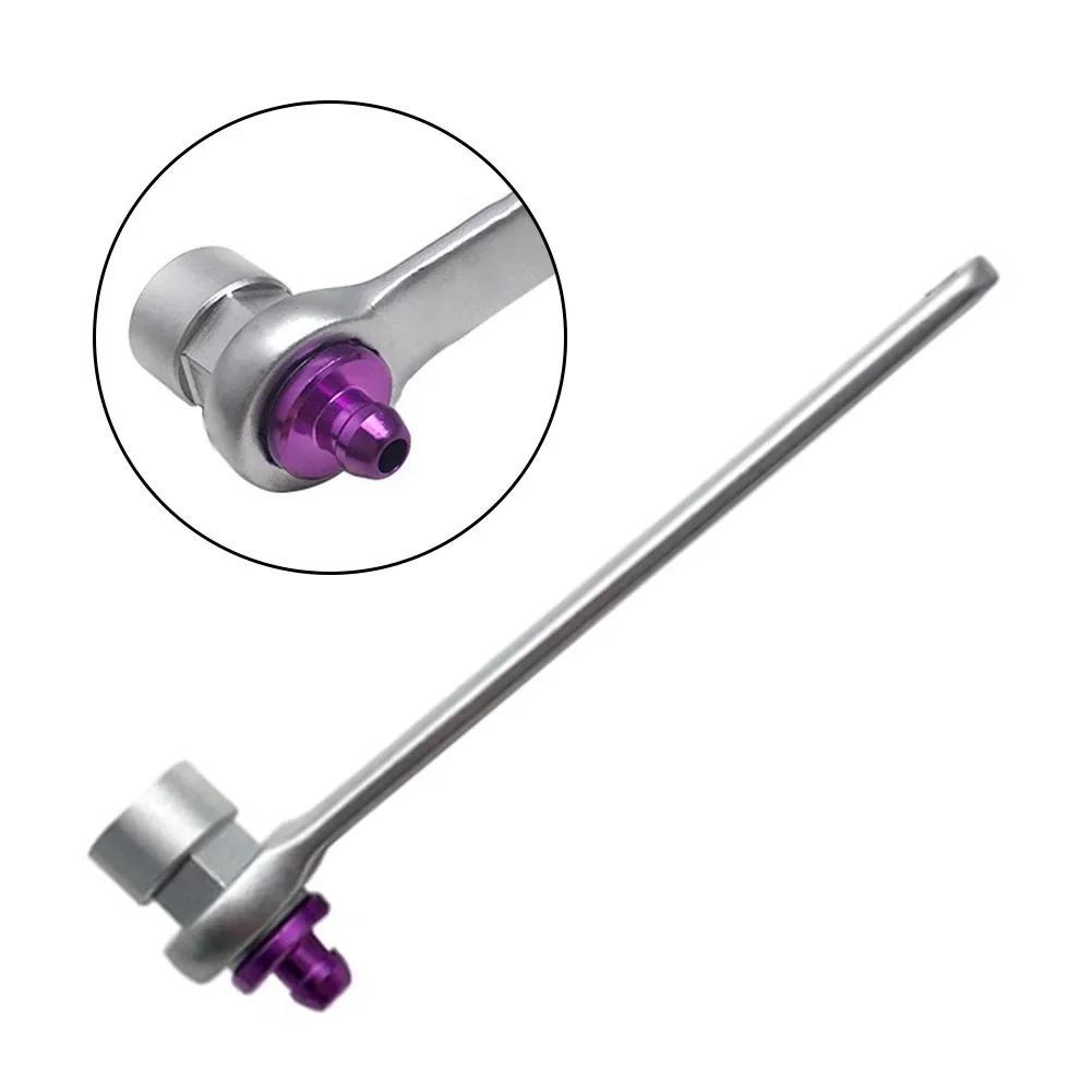 

11mm Manual Brake Bleeder Wrench Oil Drain Tool For Car Repair 12.1*3.2CM Metal Silver Car Brake Drain Tool Oil Drain Wrench Bra