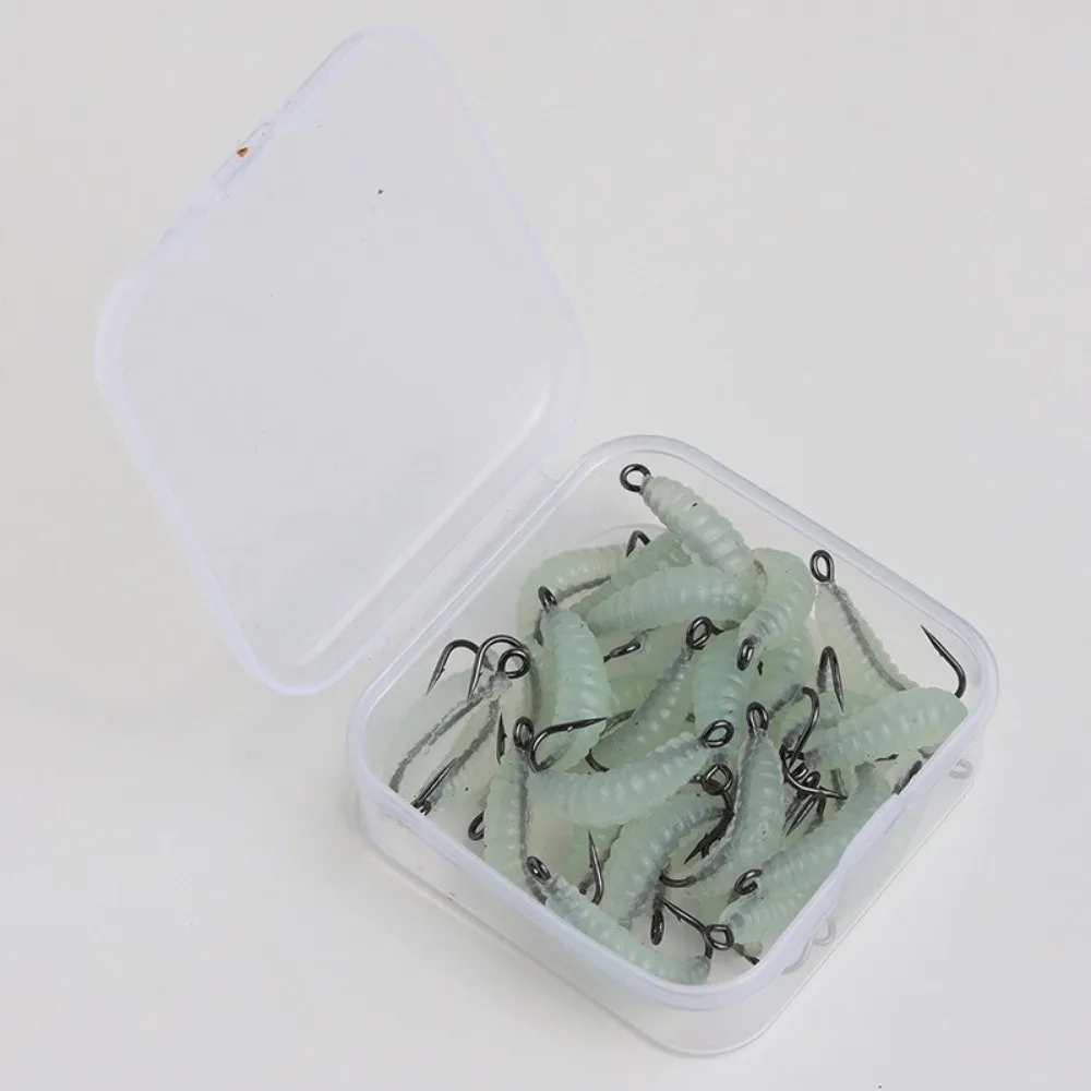 

30Pcs/Box Sturdy And Durable Simulation Breadbug Lures Soft Material Mini Bionic Soft Maggot Fishing Bait Simulation Design