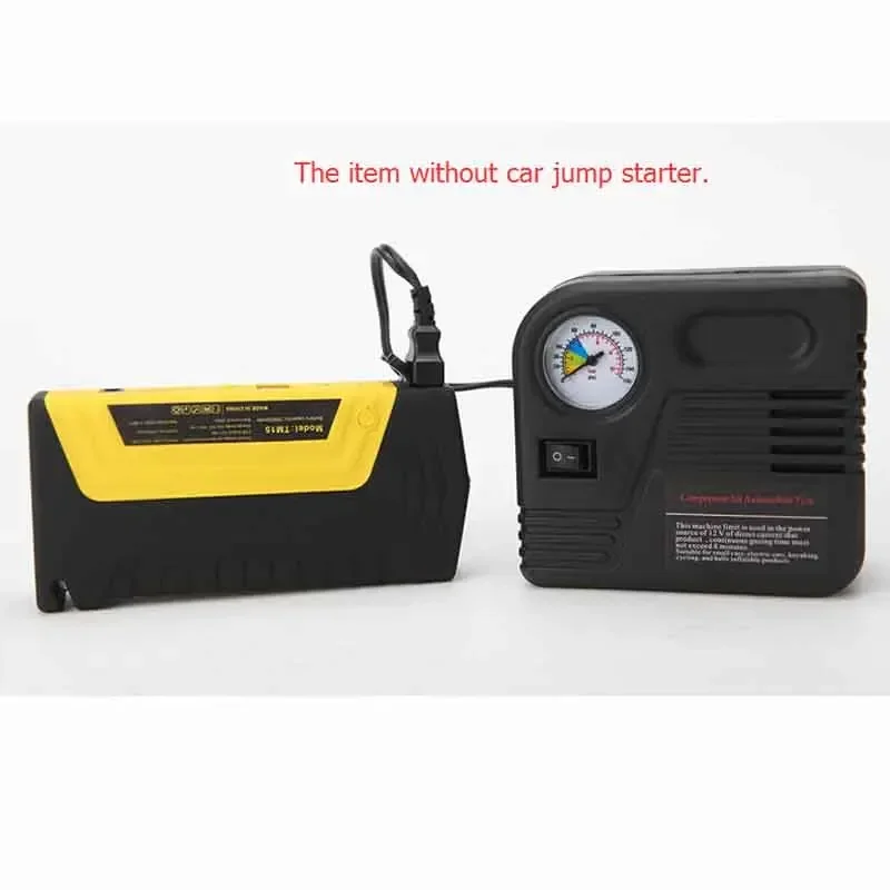 12V Car Jump Starter 60W portatile Power Bank Booster dispositivo di avviamento automatico connettore di avvio di emergenza 150PSI