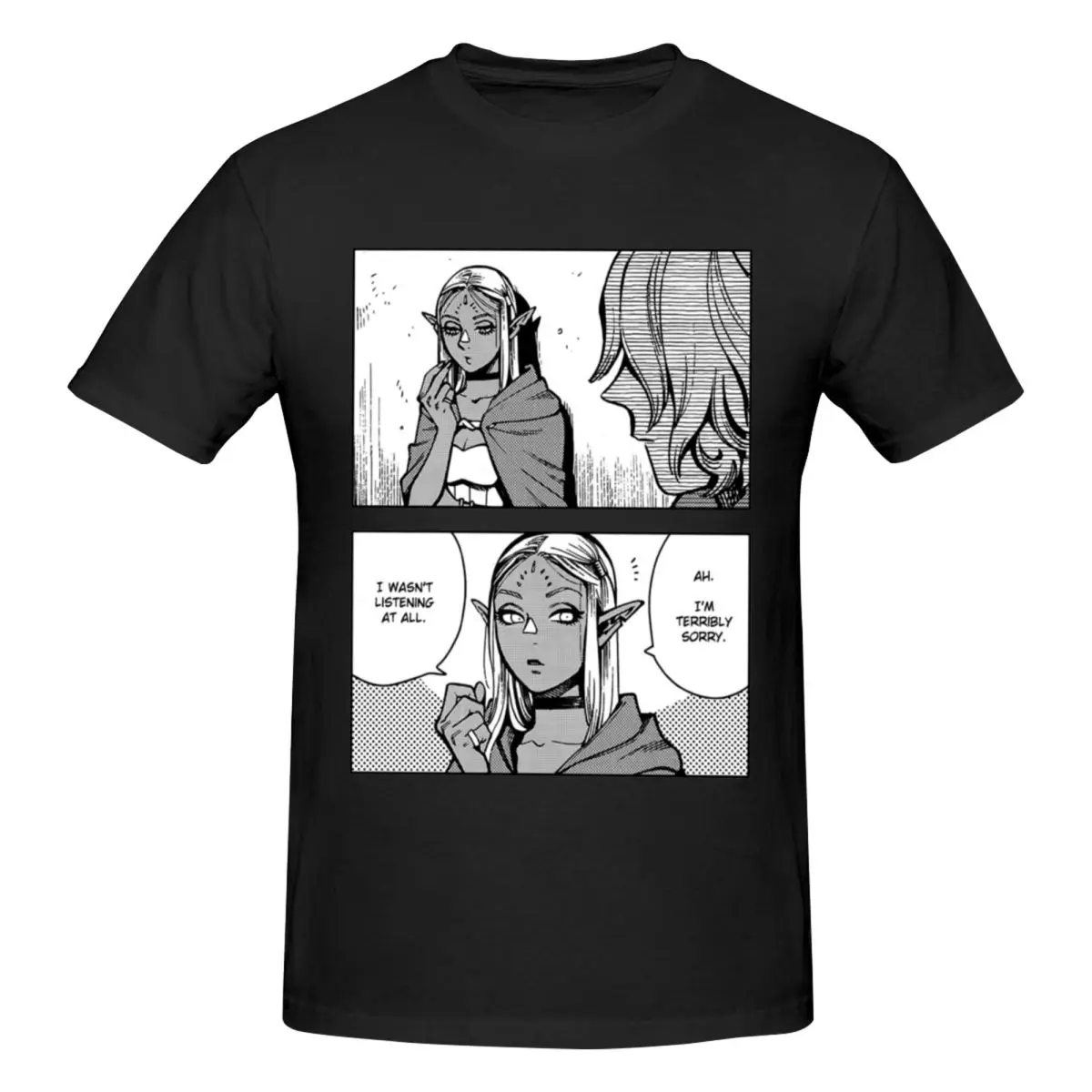 Men Delicious In Dungeon Japanese Anime Dungeon Meshi T Shirt Streetwear Big Size Cotton Custom Sleeve T Shirt Men