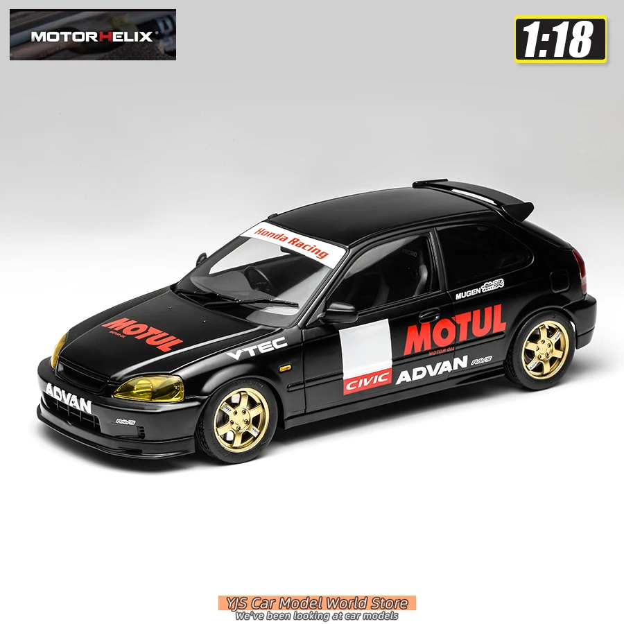 

Motorhelix MH 1:18 Honda Civic TYPE R EK9 car model Metal static display festive gift collection