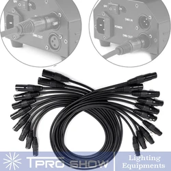 Metal Plug 1-15M Stage Light Dmx Cable Moving Head Light 3 Pin XLR Connectors 512 Signal Transfer To Wireless Controller LED Par