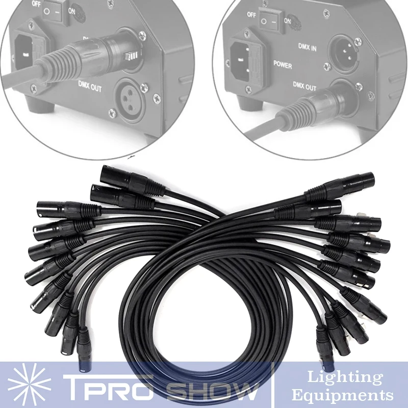 metal plug stage luz cabo movendo a luz principal conectores xlr 512 transferencia de sinal para controlador sem fio led par 115m pinos 01