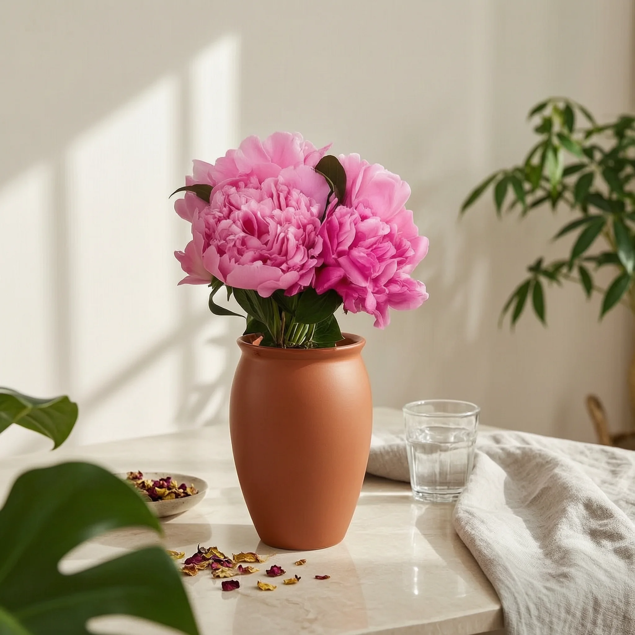 6 Pieces Ceramic Drinking Cups Tapered Cups with Glazed Finish Ceramic Cup Round-Bottom Sturdy for Hosts, Home Lounges