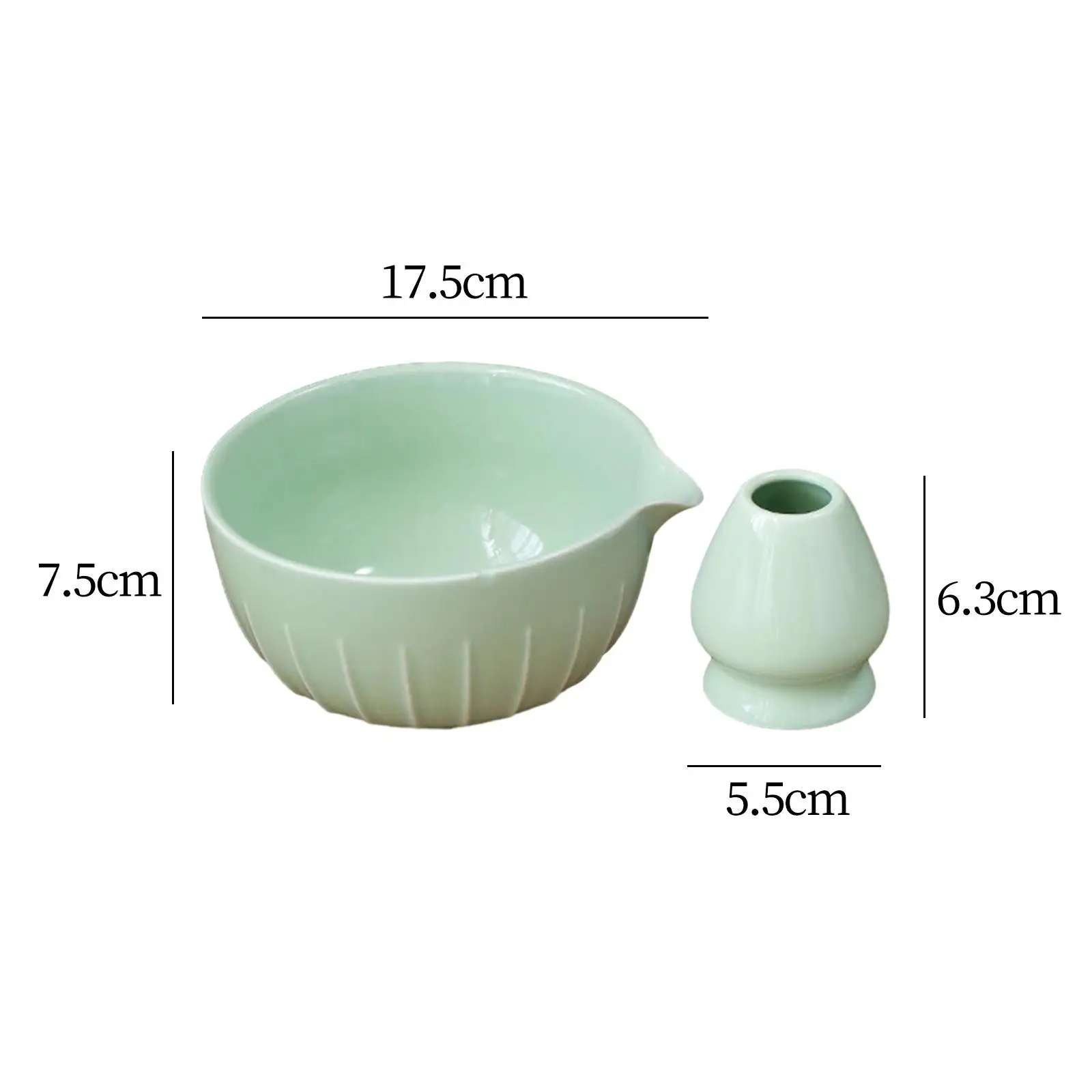 Tigela Matcha Japonesa com Suporte Whisk, Acessórios De Chá De Cerimônia Tradicional De Vidro, Cerimônia De Chá Verde, Presente