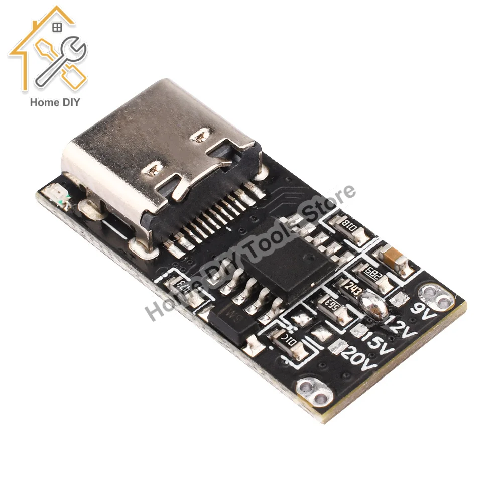 Type-C PD2.0 PD3.0 9V 12V 15V 20V PD/QC Fast Charge Trigger Polling Detector USB Boost Power Supply Change Module Charger Board