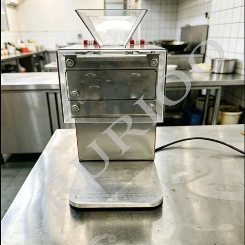 New Commercial Household Electric Automatic Stainless Steel Sausage Slicer Fresh Meat Slicer Portable Design for Kitchen Use