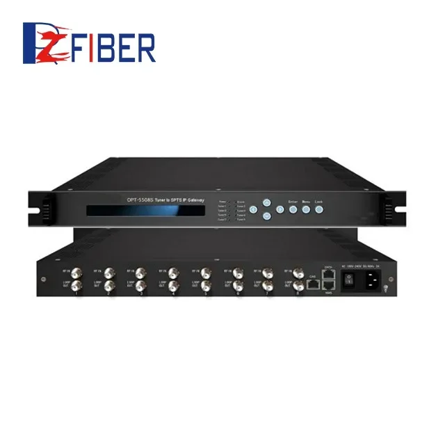 24 Channel Tuner To IP Gateway DVB-C/T/T2 DVB-S/S2/S2X ISDB-T ATSC Digital Headend Ipt v Gateway