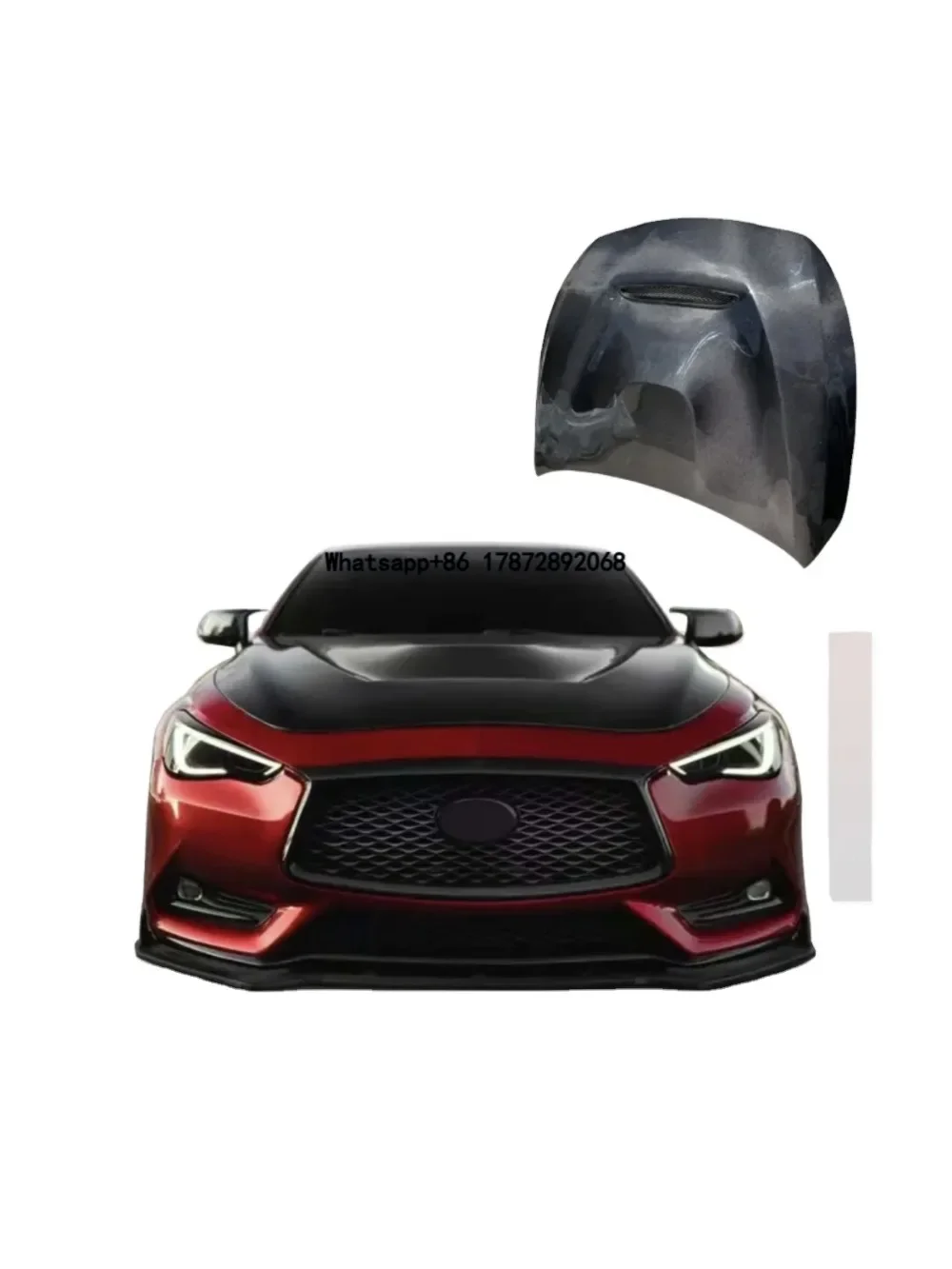 

Q60 GTS Carbon Fiber Hood for Infiniti Q60 2016+ V4 Engine Cover Real Carbon Fiber with Epoxy Resin and Gloss Oil Coated
