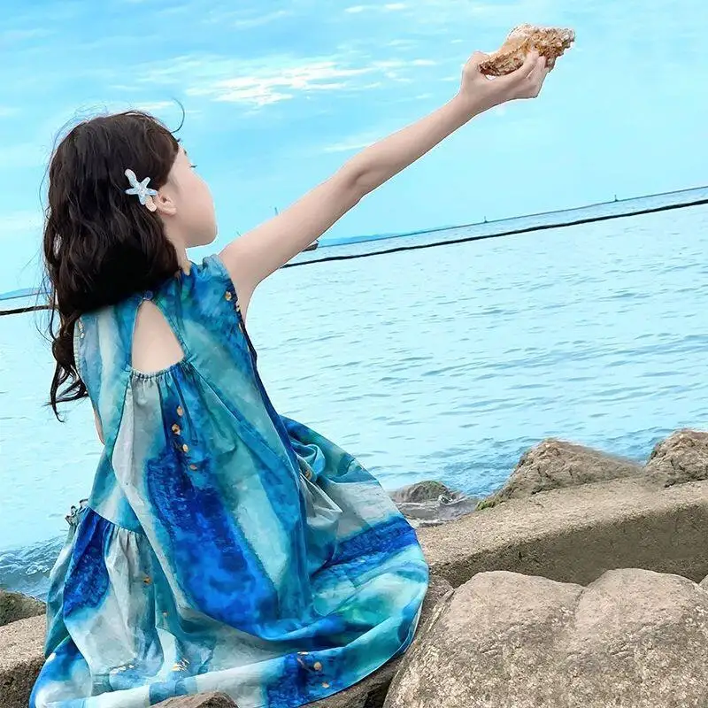 Summer Dress 2026 Sweet New Stunning Flowy Sundress Sleeveless Daily Casual Outdoor Beach Vacation Soft Fashion Leisure Outfit