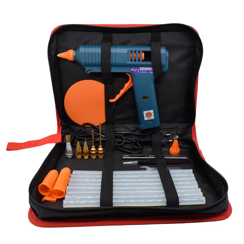 Kit de herramientas de pistola de pegamento caliente, pistola de silicona con ajuste de temperatura de 150W, usa barras de pegamento de 11mm,