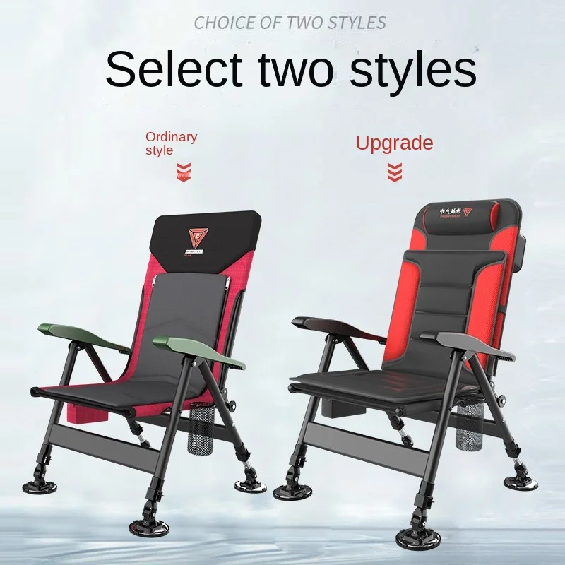 ZL كرسي صيد أوروبي متعدد الوظائف قابل للطي والمحمول سميك مستلق كرسي صيد السمك البري