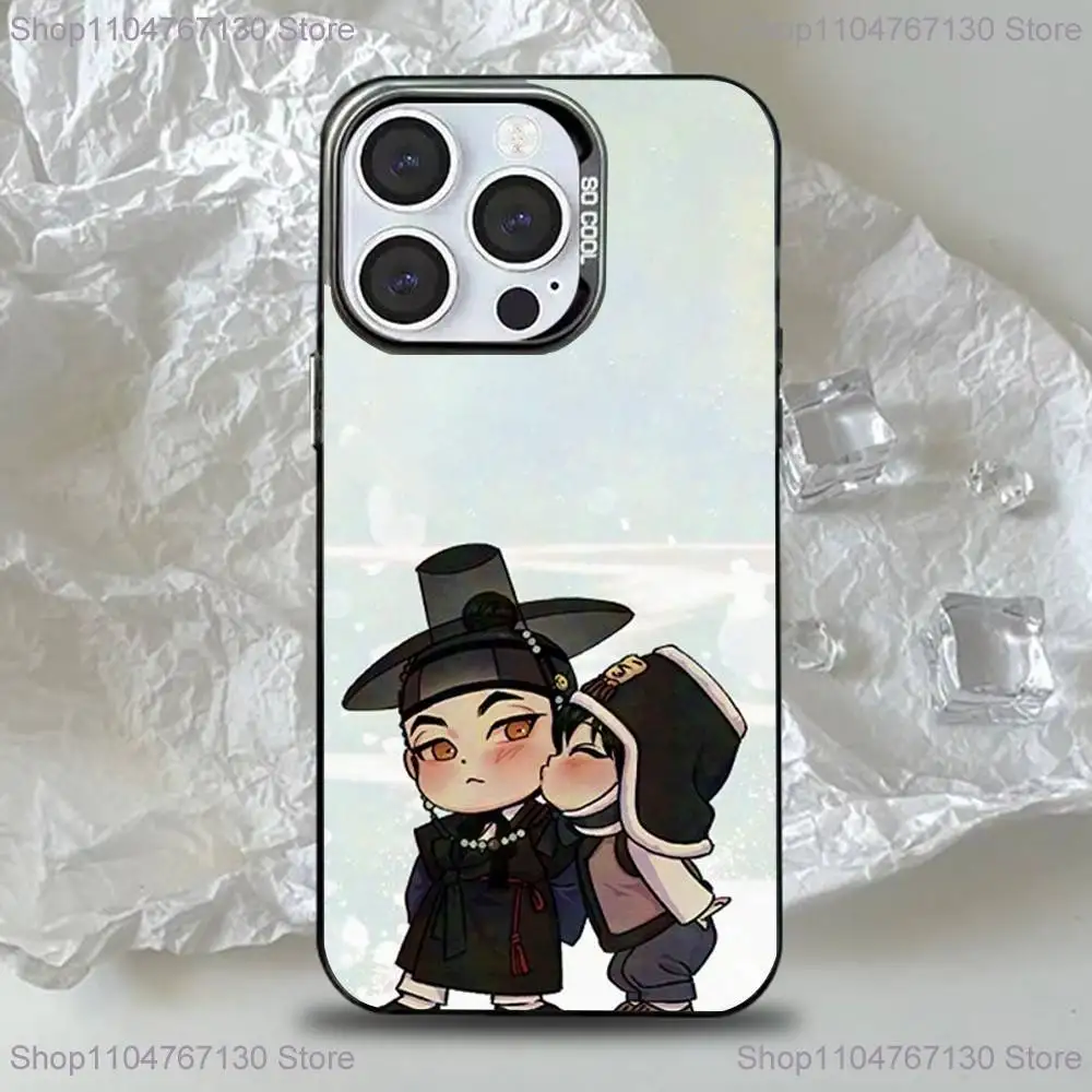 حافظة هاتف رسام N-Night-S لهاتف iPhone 17,16,15,14,13,12,11,Pro,Max,Plus,Mini,XS,SE مصد صلب أسود غير لامع مضاد للسقوط