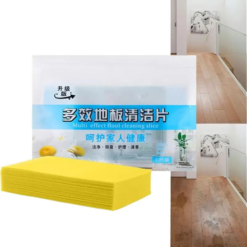 

30pcs Floor Cleaning Tablet Multifunction Floor Cleaning Sheets Tile Mopping Cleaner Professional Floor Stain Remover Tools