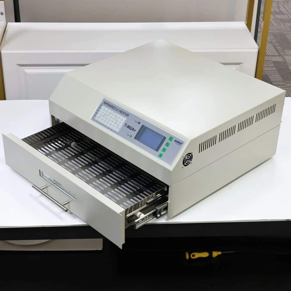 

Desktop 370*450mm Puhui Original Manufacturer T-962A+ Lead-free BGA SMT Infrared Reflow Oven for Pcb LED Soldering
