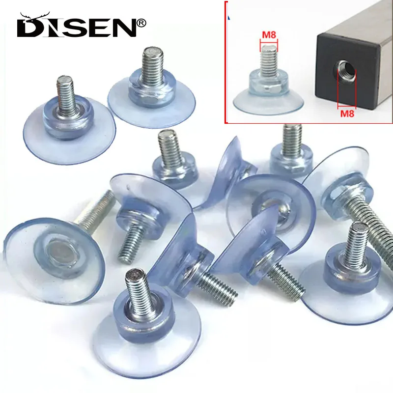 Transparent M6/M8 Screw PVC Suction Cup Wall Hook Sucker Suckers Turn Nut Glass Table Tops Storage Tool Hooks