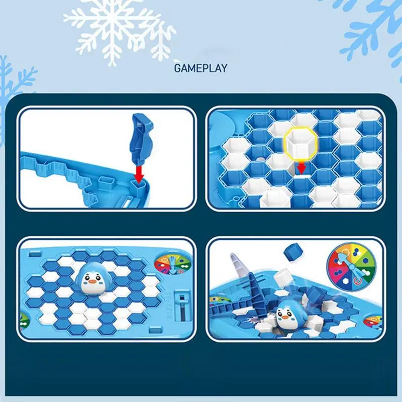 Ice Block Breaking Game Toy Parent-child Interactive Multiplayer Penguin Trap Fun Board Party Table Puzzle Game Toy For Kids